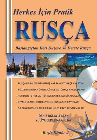 Herkes İçin Pratik Rusça Cd'li – Deniz Dolayı Azak, Yuliya Berezina Asutay – Beşir Kitabevi kitap kapağı