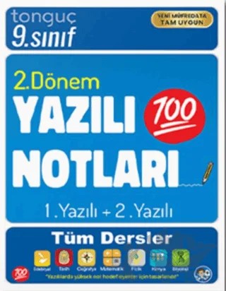 9. Sınıf Yazılı Notları 2. Dönem 1 ve 2. Yazılı – Kolektif – Tonguç Akademi kitap kapağı