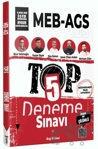 2026 MEB AGS TOP 5 Tamamı PDF Çözümlü Fasiküller Halinde 5 Deneme – Kolektif – Dizgi Kitap kitap kapağı