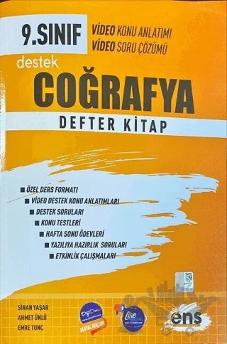 9. Sınıf Coğrafya Destek Defter Kitap – Kolektif – ENS Yayınları kitap kapağı