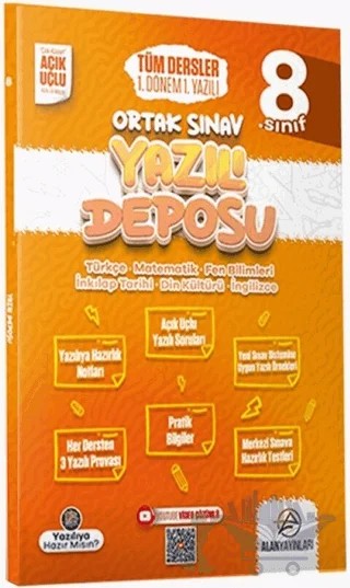 8. Sınıf Tüm Dersler Ortak Sınav 1. Dönem 1. Yazılı – Kolektif – Alan Yayınları kitap kapağı