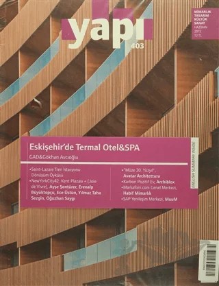 Yapı Dergisi Sayı: 403 / Mimarlık Tasarım Kültür Sanat Haziran 2015 – YEM Yayın kitap kapağı