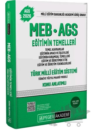 2026 MEB-AGS Konu Anlatımlı Eğitimin Temelleri – Kolektif – Pegem Akademi Yayıncılık kitap kapağı
