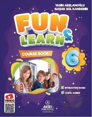 Fun and Learn 6 (Course Book, Test Book) – Başak Gül Kandemir, Yasin Arslanoğlu – Akın Dil Eğitim kitap kapağı