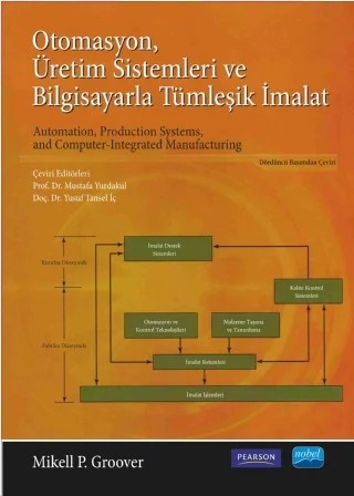 OTOMASYON, ÜRETİM SİSTEMLERİ VE BİLGİSAYARLA TÜMLEŞİK İMALAT - Automation, Production Systems, and Computer-Integrated Manufacturing – Mikell P. Groover, Pearson – Nobel Akademik Yayıncılık kitap kapağı