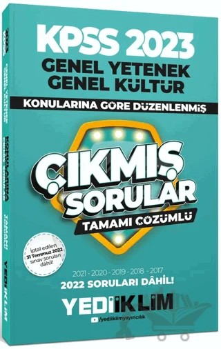 2023 KPSS Genel Yetenek Genel Kültür Konularına Göre Tamamı Çözümlü Çıkmış Sorular – Kolektif – Yediiklim Yayınları kitap kapağı