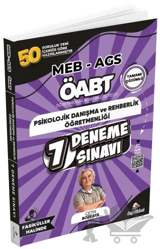 ÖABT MEB-AGS Psikolojik Danışma ve Rehberlik Öğretmenliği 7 Deneme Fasikül Çözümlü – Çetin Bozkaya – Dizgi Kitap kitap kapağı