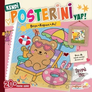 Kendi Posterini Yap! Boya Kopart As! Sevimli Yaz – Kolektif – Parlayan Yıldız kitap kapağı