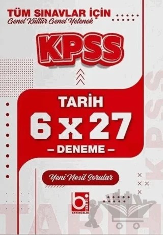KPSS Tarih 6x27 Deneme – Kollektif – Bigelio Yayıncılık kitap kapağı