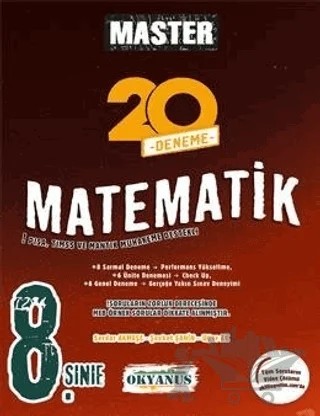 8. Sınıf Master 20 Matematik Denemesi – Kolektif – Okyanus Yayınları kitap kapağı
