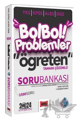 2024 KPSS ALES DGS YKS Bol Bol Öğreten Problemler Tamamı Çözümlü 1500 Soru Bankası (5 Deneme İlaveli) – Kolektif – Yargı Yayınevi kitap kapağı