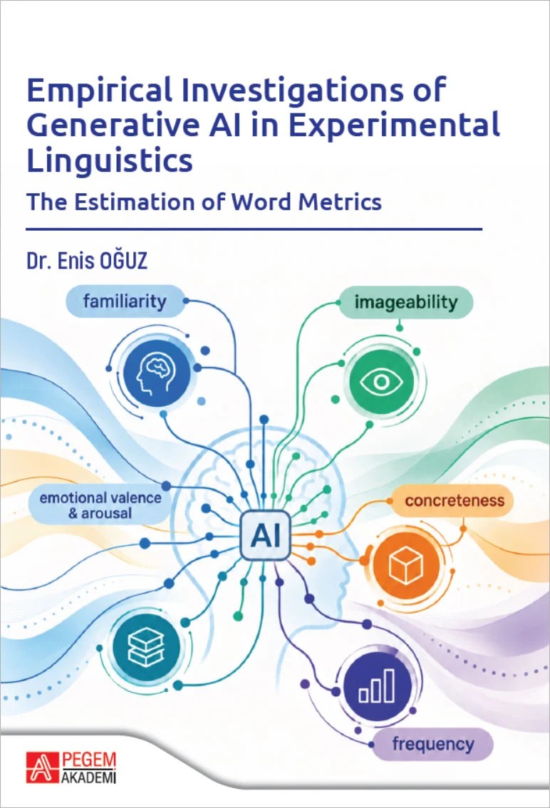 Empirical Investigations of Generative Ai in Expetrimental Linguistics The Estimation of Word Metrics – Pegem Akademi Yayıncılık kitap kapağı