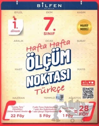 7. Sınıf Türkçe Maarif Ölçüm Noktası 1. Dönem – Kolektif – Bilfen Yayıncılık kitap kapağı