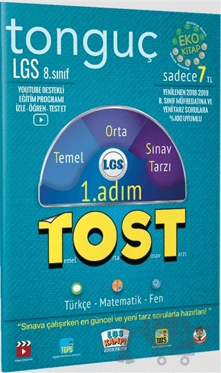 8. Sınıf LGS Tost Adım 1 Soru Bankası – Kolektif – Tonguç Akademi kitap kapağı