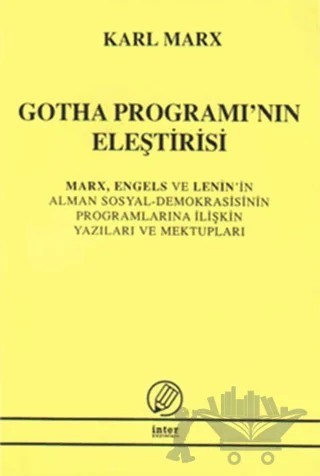 Gotha Programının Eleştirisi – Karl Marx – İnter Yayınları kitap kapağı