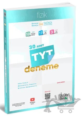 TYT Fizik 30 Deneme – Ümit Akıncı – Üç Dört Beş Yayınları kitap kapağı