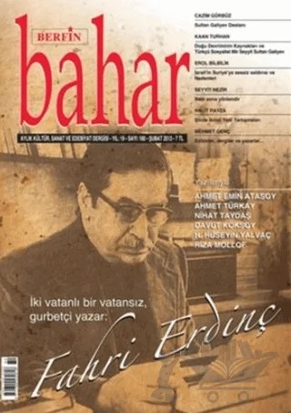 Berfin Bahar Aylık Kültür, Sanat ve Edebiyat Dergisi Sayı: 180 – Berfin Bahar Dergisi kitap kapağı