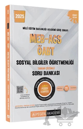 2025 MEB-AGS-ÖABT Sosyal Bilgiler Tamamı Çözümlü Soru Bankası – Kolektif – Pegem Akademi Yayıncılık kitap kapağı