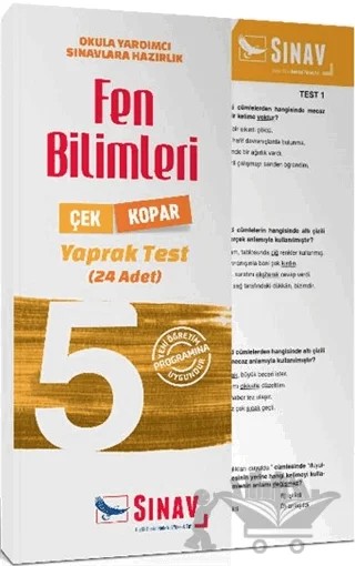 5. Sınıf Fen Bilimleri Çek Kopar Yaprak Test – Kolektif – Sınav Yayınları kitap kapağı