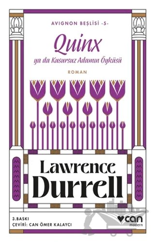 Quinx ya da Kusursuz Adamın Öyküsü - Avignon Beşlisi 5 – Lawrence Durrell – Can Yayınları kitap kapağı