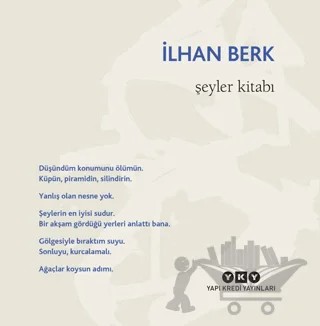 Şeyler Kitabı – İlhan Berk – Yapı Kredi Yayınları kitap kapağı