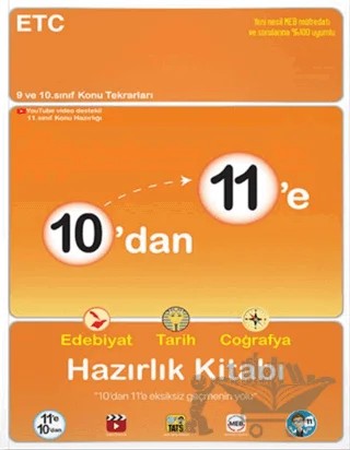 10'dan 11'e Edebiyat Tarih Coğrafya Hazırlık Kitabı – Kolektif – Tonguç Akademi kitap kapağı