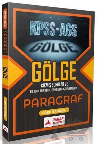 KPSS - AGS Gölge Paragraf Soru Bankası – Kolektif – Paraf Akademi kitap kapağı