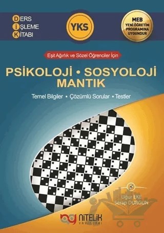 Nitelik YKS AYT Psikoloji Sosyoloji Mantık Ders İşleme Kitabı – Serap Durgun, Uğur Eke – Nitelik Yayınları kitap kapağı