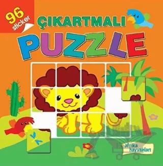 Afrika Hayvanları - Çıkartmalı Puzzle – Kolektif – Koloni Çocuk kitap kapağı