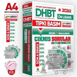 2026 KPSS-DHBT Ön Lisans ÖSYM Çıkmış Soru Tıpkı Basım 6lı Kitapçık Türkiye Geneli Deneme Paketi – Kolektif – Karakutu Yayın kitap kapağı