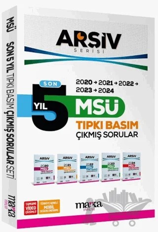Son 5 Yıl MSÜ Arşiv Serisi Çıkmış Sorular Tamamı Video Çözümlü – Kollektif – Marka Yayınları kitap kapağı