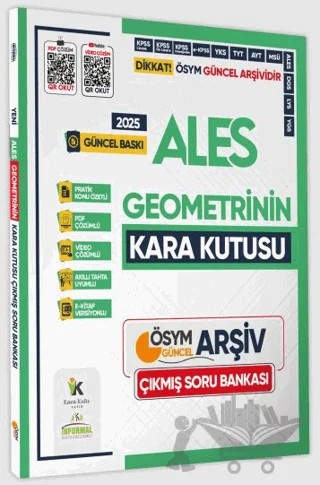 2025 ALES Geometrinin Kara Kutusu Konu Özetli PDF/Video Çözümlü ÖSYM Çıkmış Soru Havuzu Bankası – Kolektif – Karakutu Yayın kitap kapağı