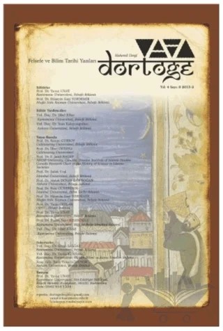 Dörtöğe Felsefe ve Bilim Tarihi Yazıları Hakemli Dergi Yıl: 4 Sayı: 8 – Dörtöğe Dergisi kitap kapağı
