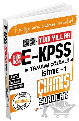 2026 E-KPSS İşitme - 1 Çıkmış Sorular Tüm Yıllar Çözümlü – Kolektif – Dizgi Kitap kitap kapağı