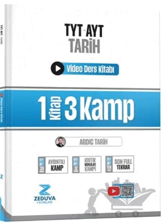 Tarih TYT - AYT Tarih 1 Kitap 3 Kamp Video Ders Kitabı – Soner Ardıç – Zeduva Yayınları kitap kapağı