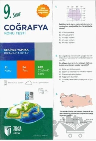 9. Sınıf Coğrafya Konu Testi – Kolektif – Teas Press kitap kapağı