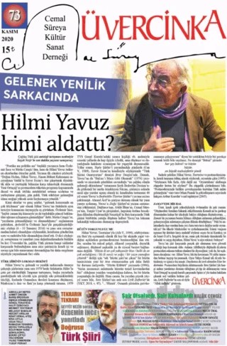 Üvercinka Dergisi Sayı: 73 Kasım 2020 – Üvercinka Dergisi kitap kapağı