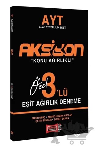 YKS AYT Aksiyon Eşit Ağırlık 3 Deneme – Kolektif – Yargı Yayınevi kitap kapağı