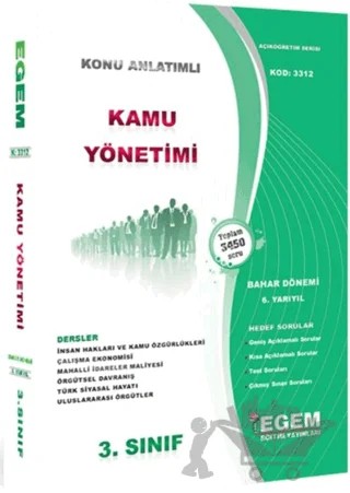 3. Sınıf Siyaset Bilimi ve Kamu Yönetimi Konu Anlatımlı Soru Bankası – Kolektif – Egem Eğitim Yayınları kitap kapağı