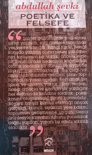 Poetika ve Felsefe – Abdullah Şevki – Kurgu Kültür Merkezi kitap kapağı