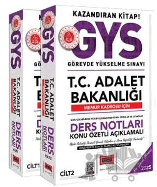 2025 T.C Adalet Bakanlığı Memur Kadrosu İçin Ders Notları (2 Cilt) – Kollektif – Yargı Yayınevi kitap kapağı