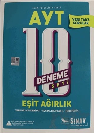 AYT - Eşit Ağırlık 10 Deneme Seti – Kolektif – Sınav Yayınları kitap kapağı