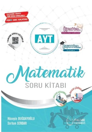 AYT Matematik Soru Kitabı – Serhan Serdar, Hüseyin Buğdayoğlu – Palme Yayınları kitap kapağı