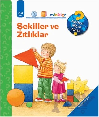 Ravensburger Minikler - Şekiller ve Zıtlıklar – Andrea Erne – Mikado Yayınları kitap kapağı