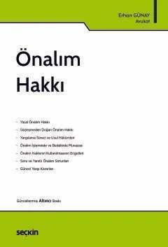 Önalım Hakkı – Erhan Günay – Seçkin Yayıncılık kitap kapağı