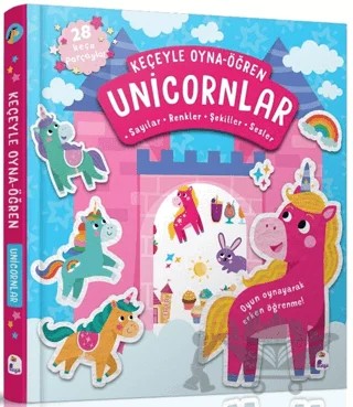 Keçeyle Oyna - Öğren Unicornlar – Alice Barker – İndigo Çocuk kitap kapağı