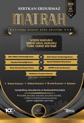 Matrah Vergi Hukuku Konu Anlatımı Vergi Hukuku- Vergi Usul Hukuku- Türk Vergi Sistemi – Sertkan Erdurmaz – Temsil Kitap kitap kapağı