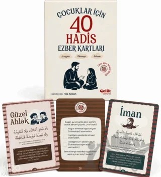 Çocuklar için 40 Hadis Ezber Kartları – Kolektif – Çelik Yayınevi kitap kapağı