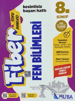 8. Sınıf Fen Bilimleri Fiber Soru Bankası – Mustafa Navakuşu, Şaban Öter, Ayşe Uysal, Evrim Arslan – Muba Yayınları kitap kapağı