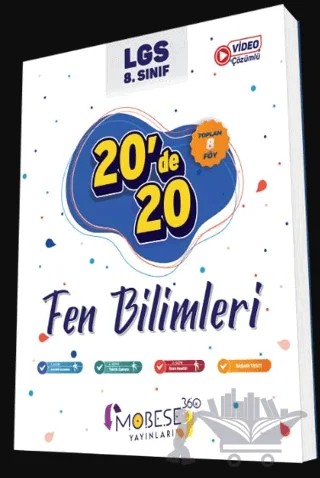 8.Sınıf 20'de 20 Fen Bilimleri Kitabı – Kolektif – Mobese 360 Yayınları kitap kapağı